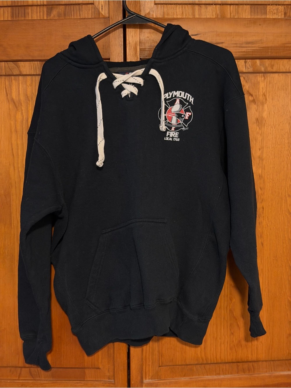 Plymouth Fire Graphic Hooded Sweatshirt - Black